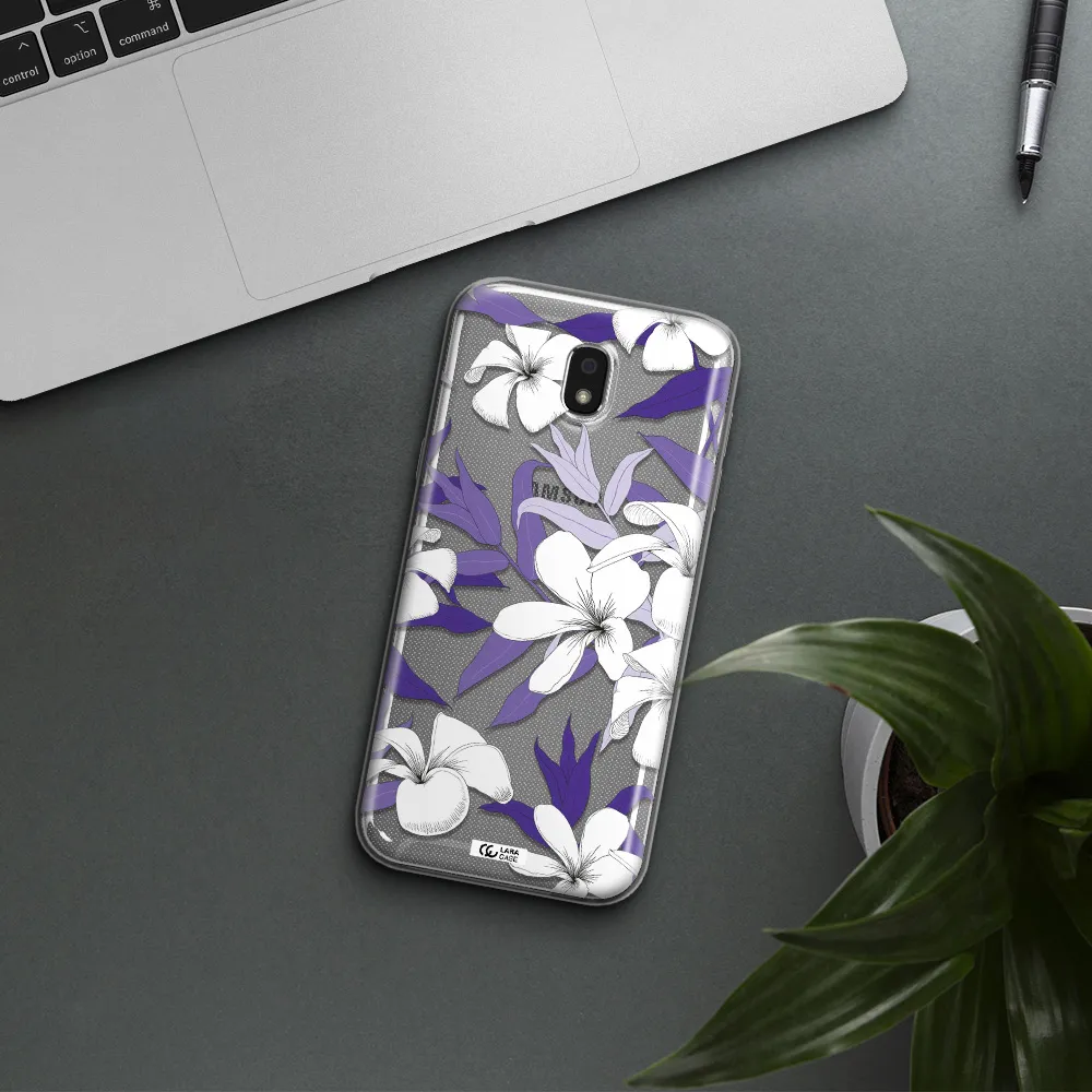 Purple Flower Samsung J5 2017 Clear TPU Case
