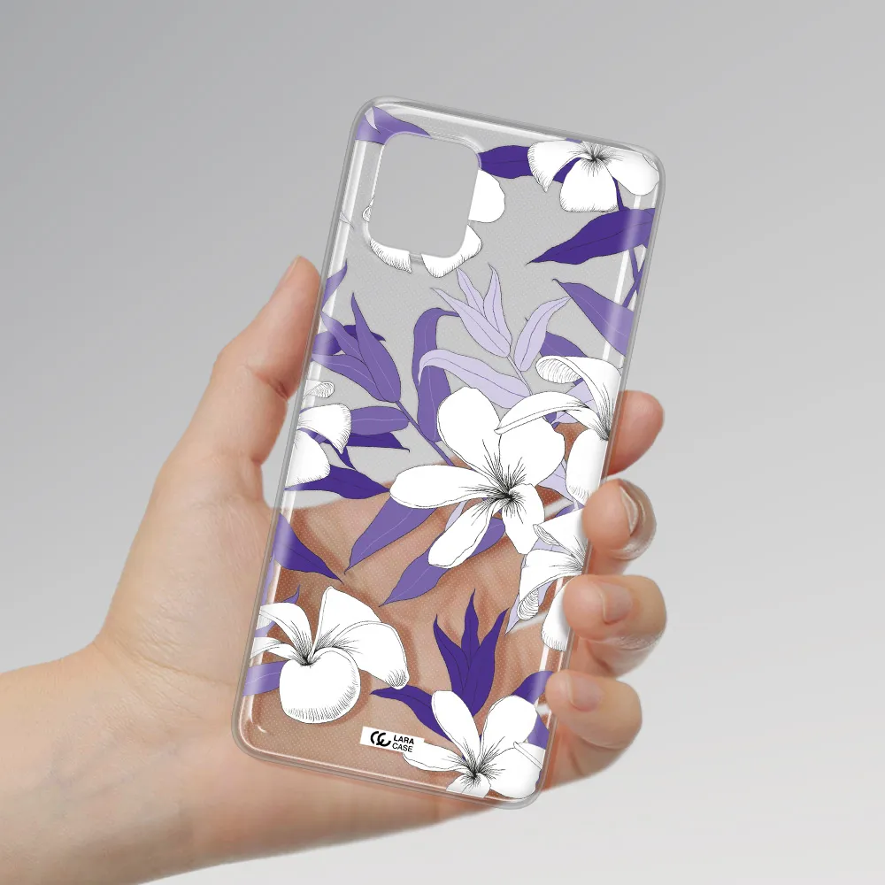 Purple Flower Samsung Note 10 Lite Clear TPU Case
