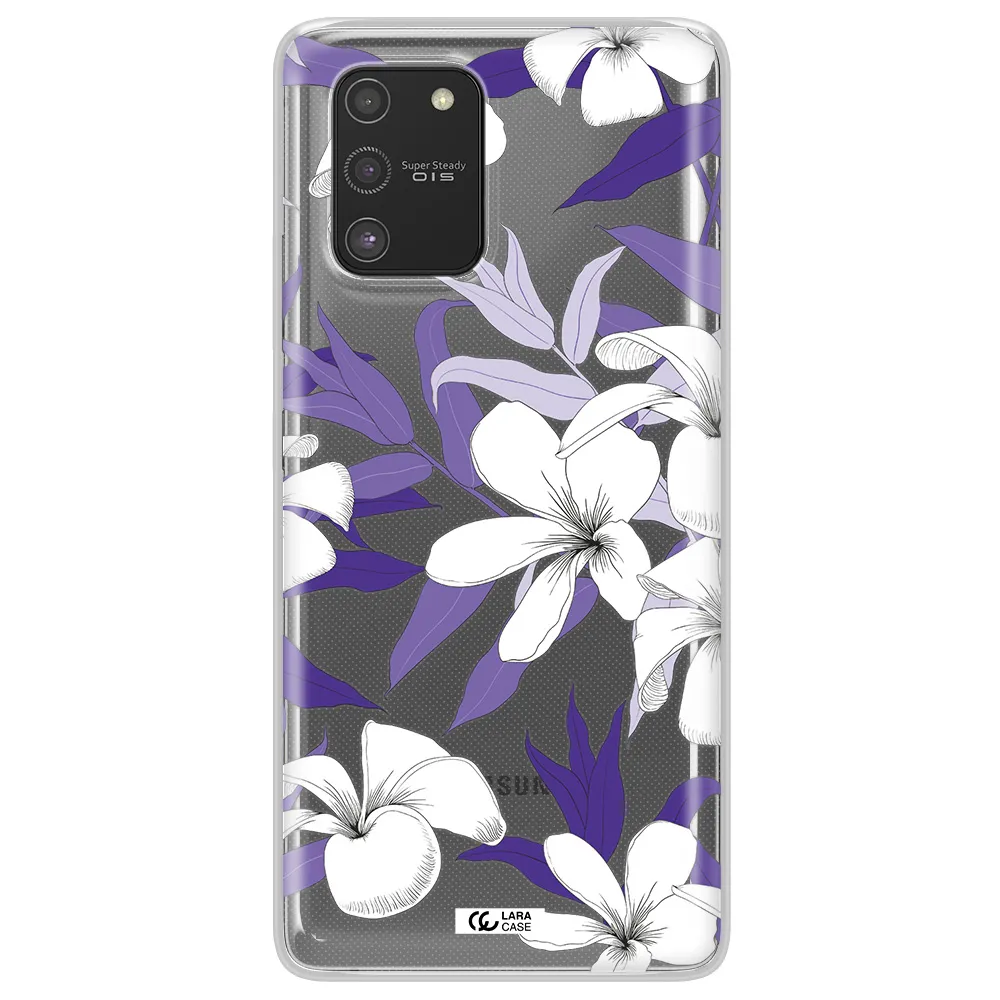 Purple Flower Samsung S10 Lite Clear TPU Case