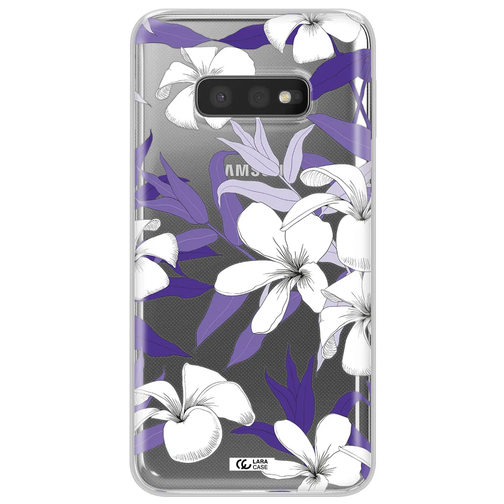 Purple Flower Samsung S10e Clear TPU Case