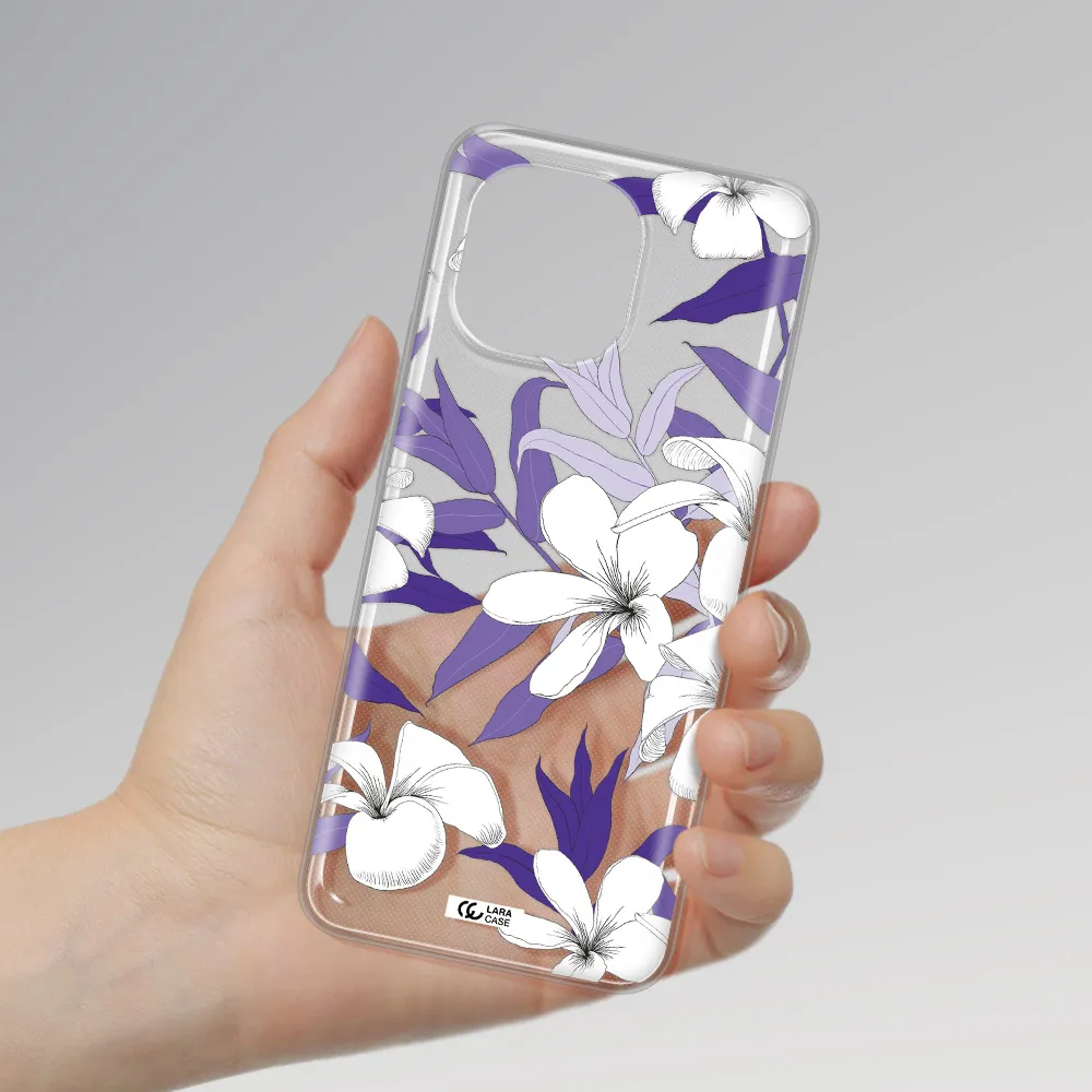 Purple Flower Xiaomi Mi 11 Clear TPU Case