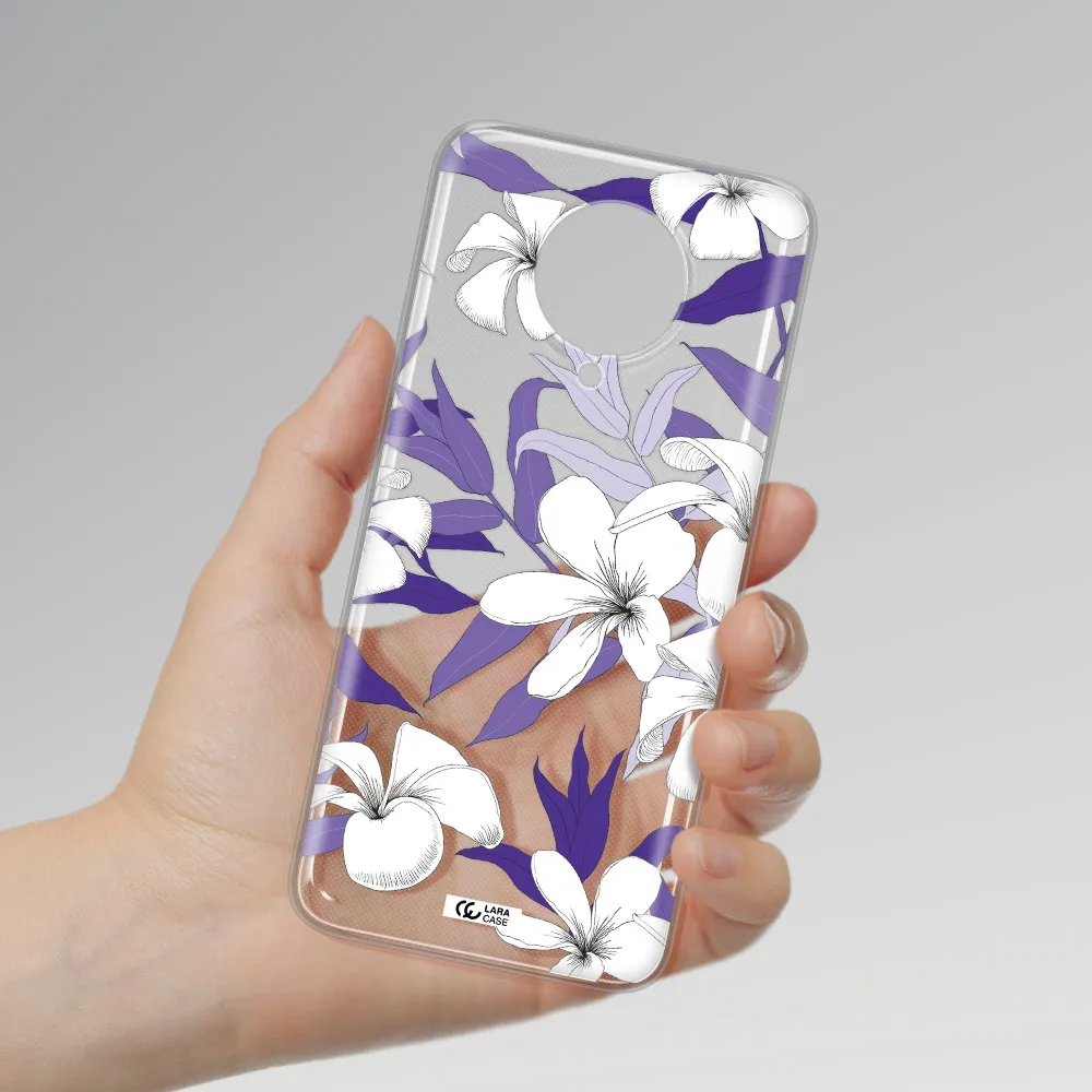 Purple Flower Xiaomi Poco F2 Pro Clear TPU Case