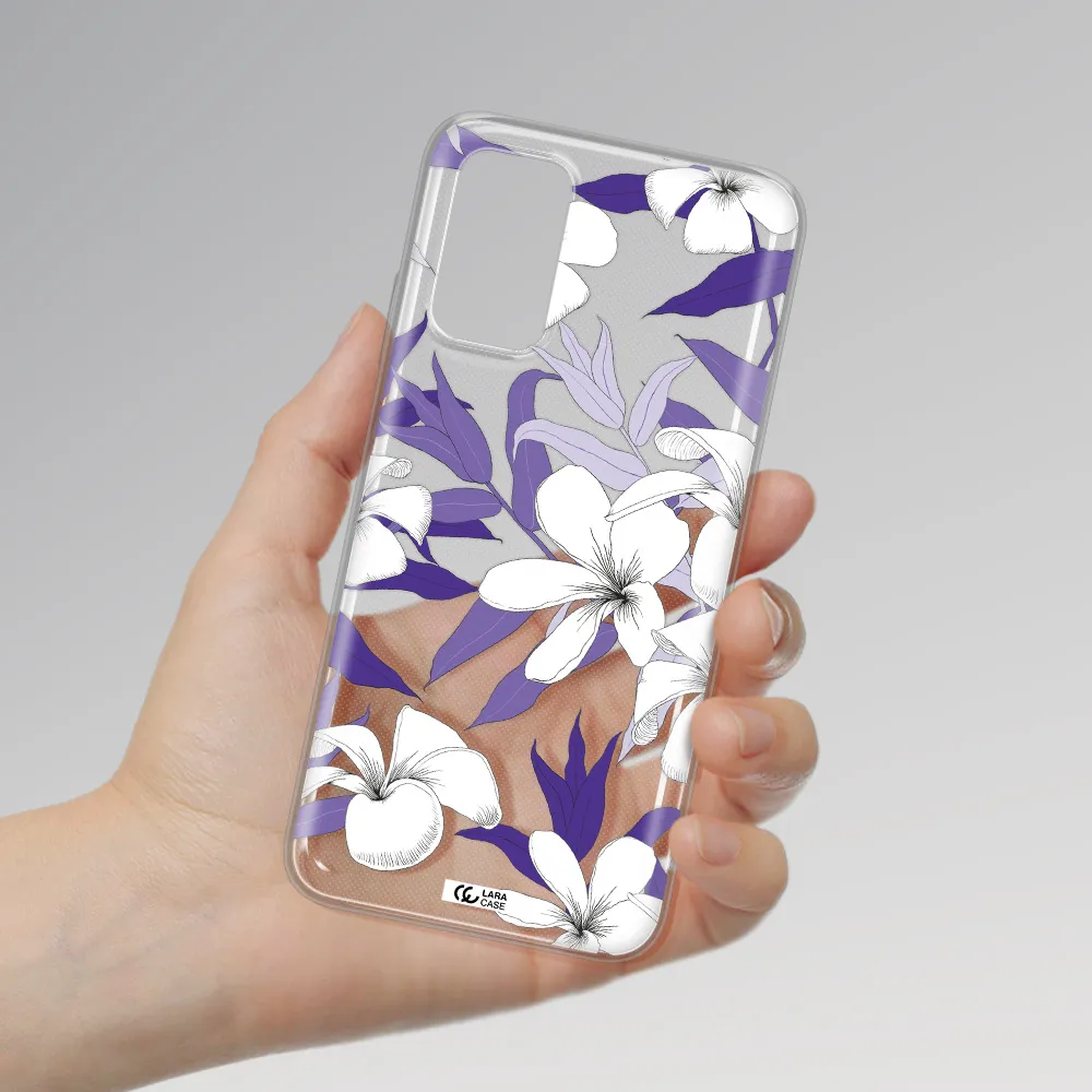 Purple Flower Xiaomi Redmi 9T Clear TPU Case