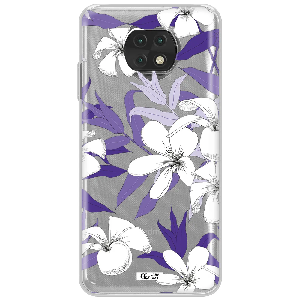 Purple Flower Xiaomi Redmi Note 9T Clear Tpu Case