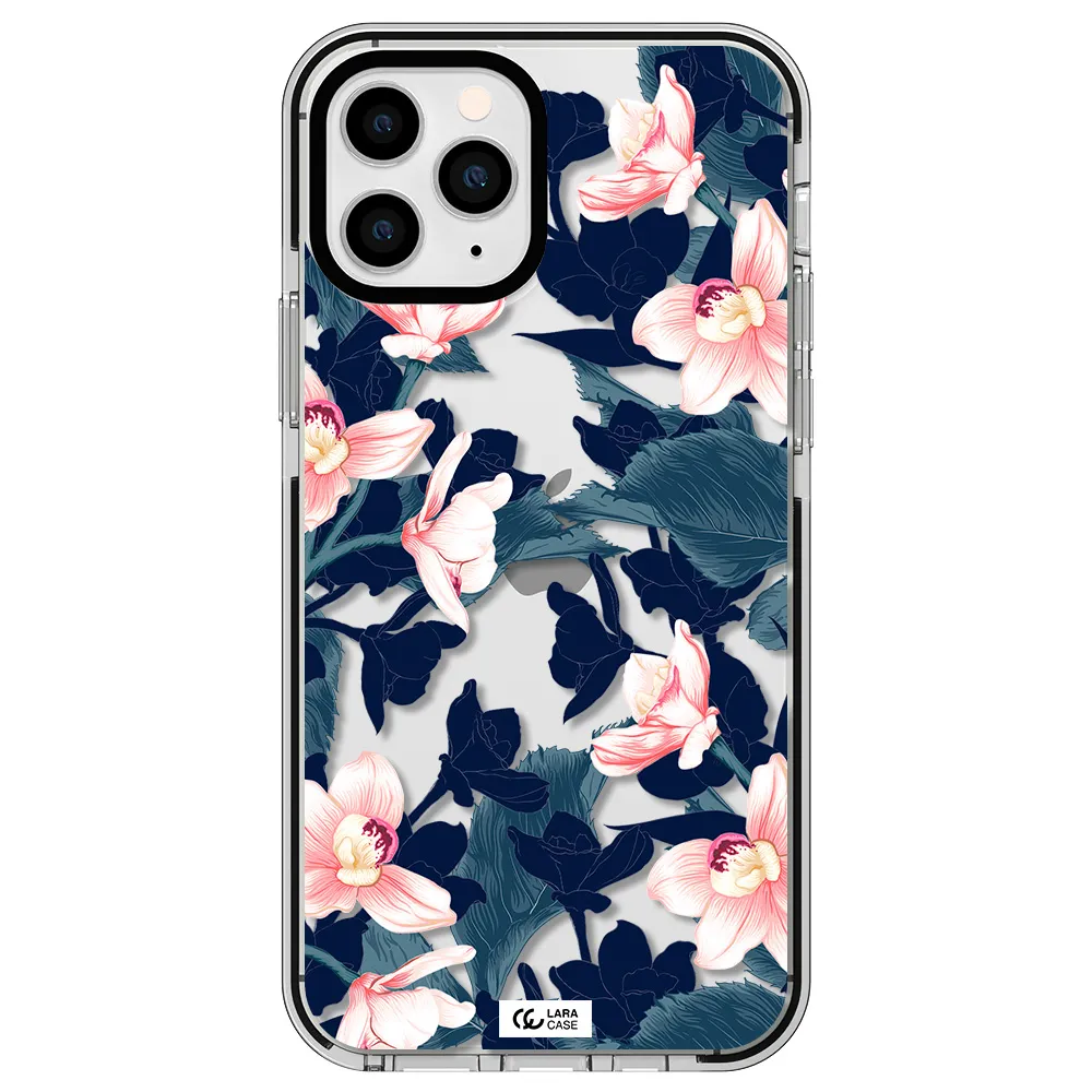 Orchid Apple iPhone 11 pro max impact black border Case