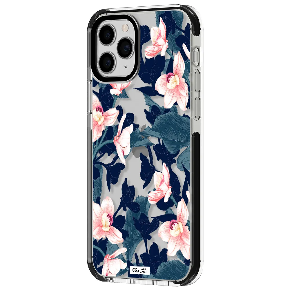 Orchid Apple iPhone 11 pro max impact black border Case