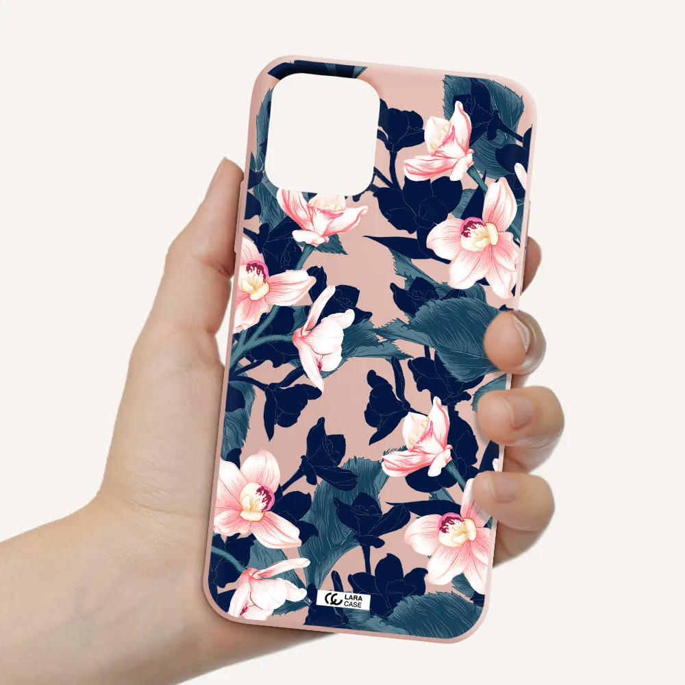 Orchid Apple iPhone 11 pro max Silicone pastel pink Case