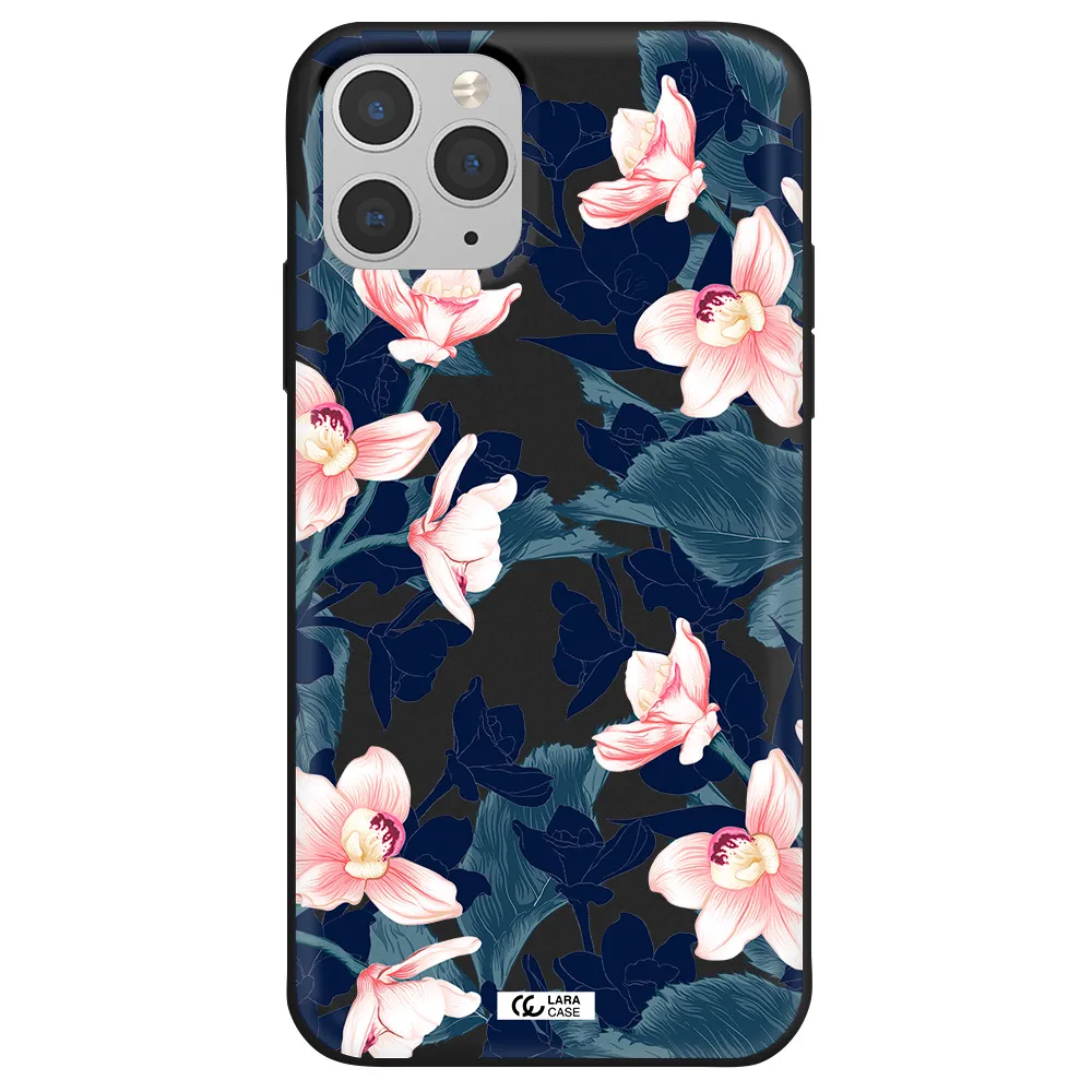 Orchid Apple iPhone 11 pro Silicone black Case