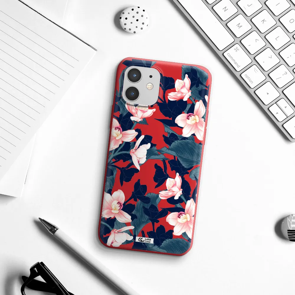 Orchid Apple iPhone 12 mini Silicone Imperial Red Case