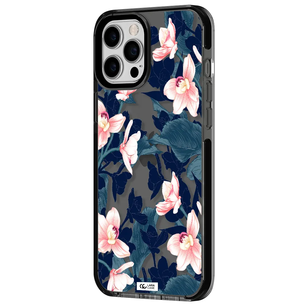 Orchid Apple iPhone 12 pro max impact Smoke Black Case