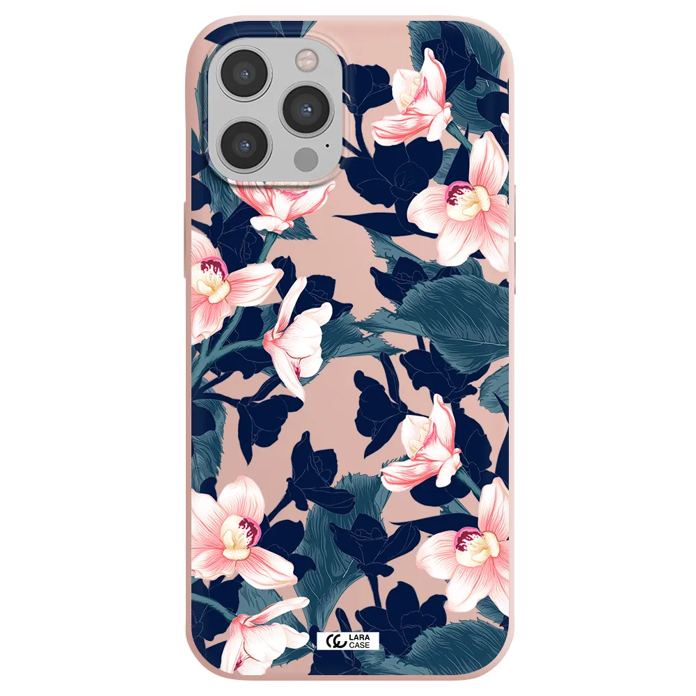 Orchid Apple iPhone 12 pro max Silicone pastel pink Case