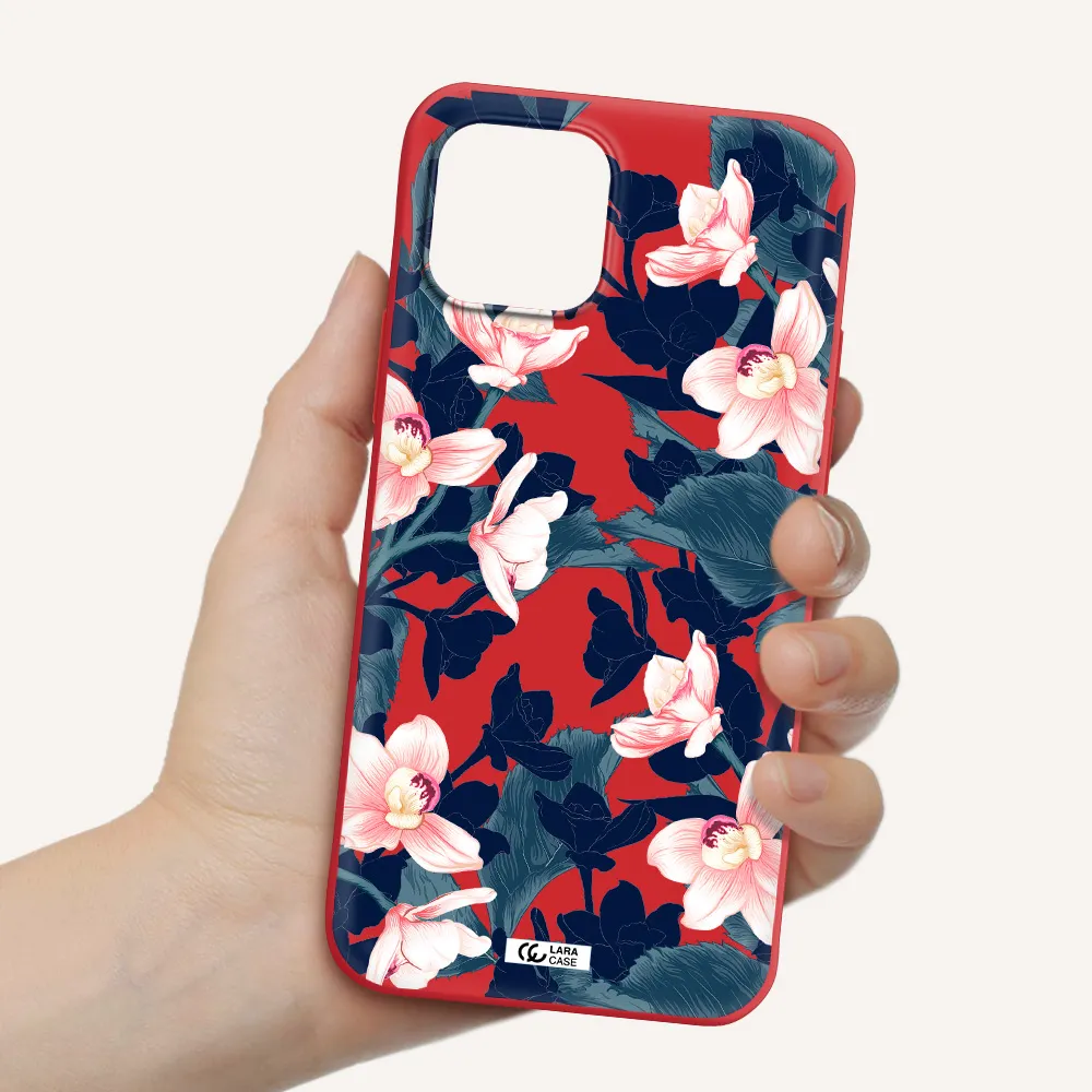 Orchid Apple iPhone 12 Silicone Imperial Red Case