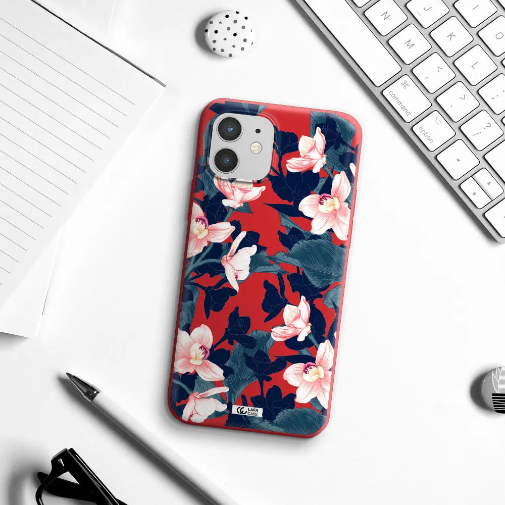 Orchid Apple iPhone 12 Silicone Imperial Red Case