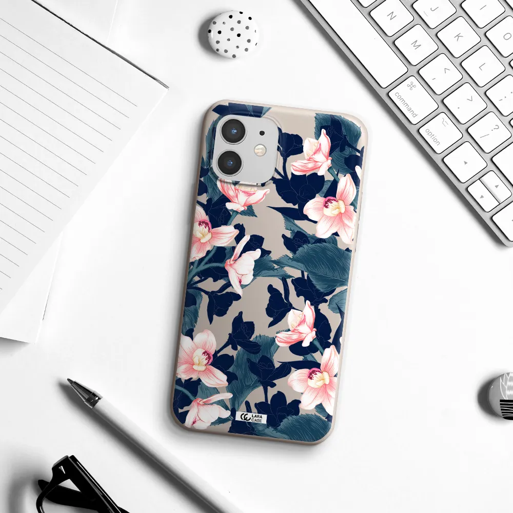 Orchid Apple iPhone 12 Silicone Stone Case