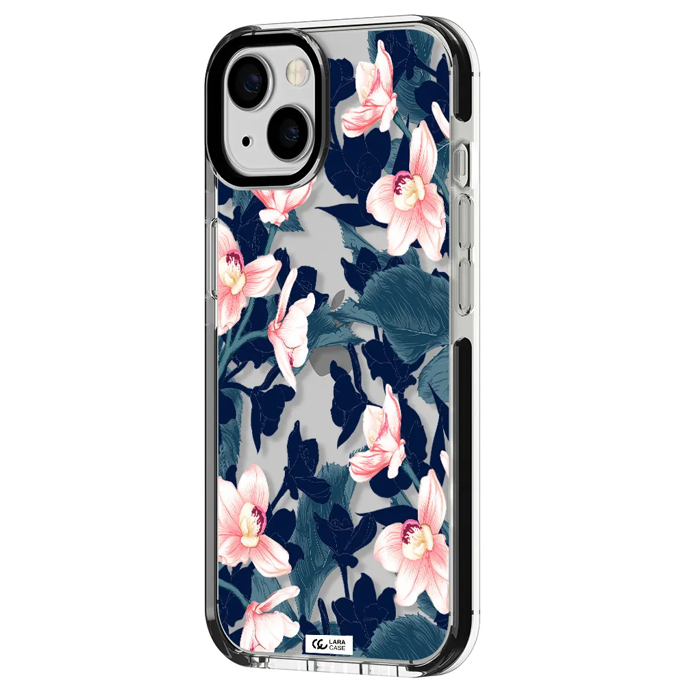 Orchid Apple iPhone 13 impact black border Case