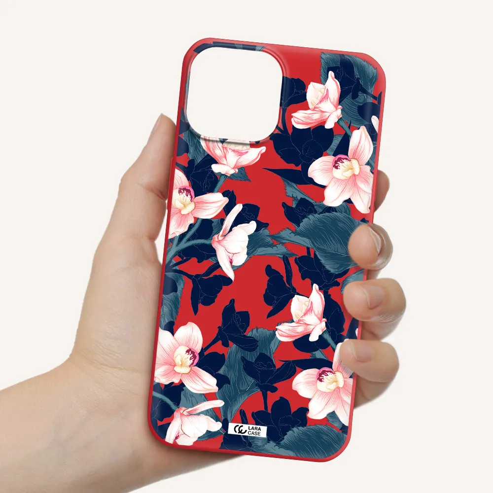 Orchid Apple iPhone 13 mini Silicone Imperial Red Case