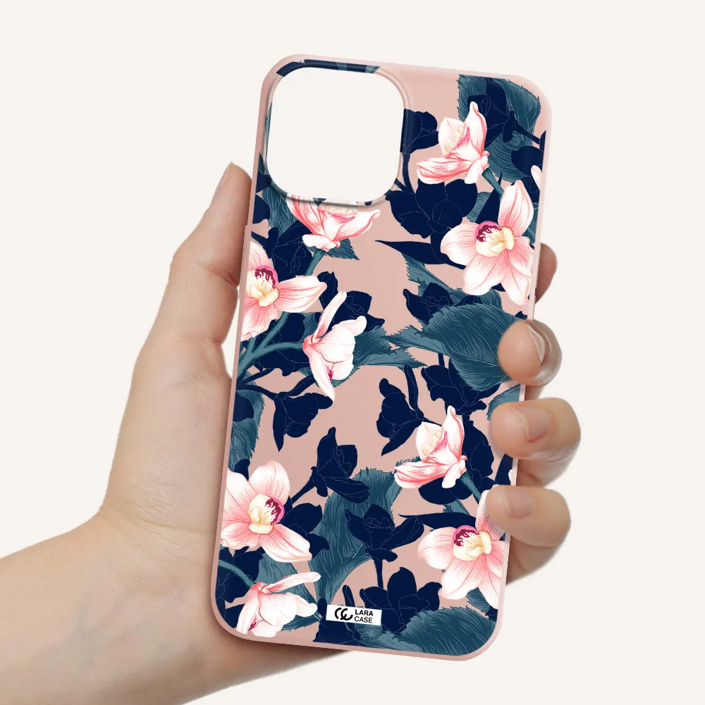 Orchid Apple iPhone 13 mini Silicone pastel pink Case