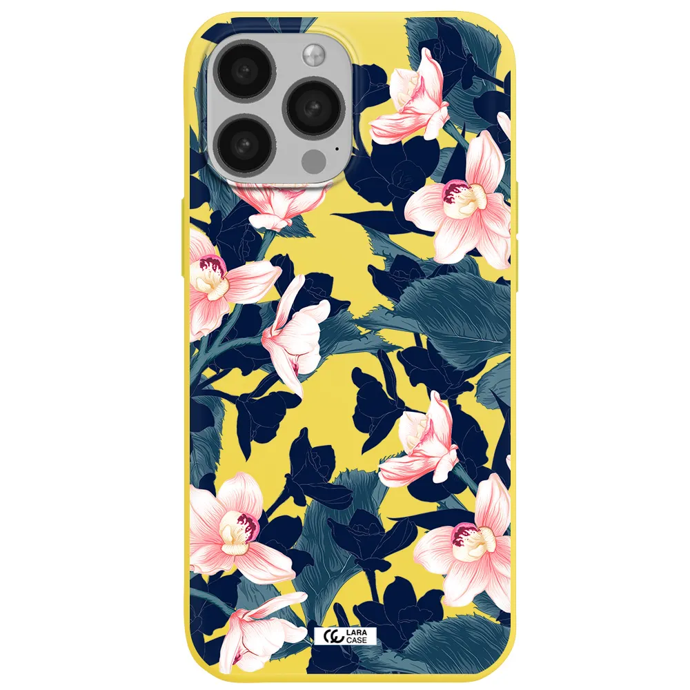 Orchid Apple iPhone 13 Pro Max Silicone canary yellow Case