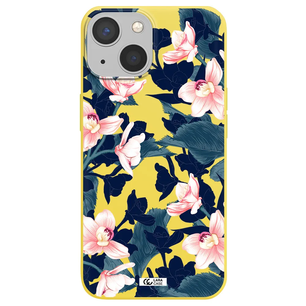 Orchid Apple iPhone 13 Silicone canary yellow Case