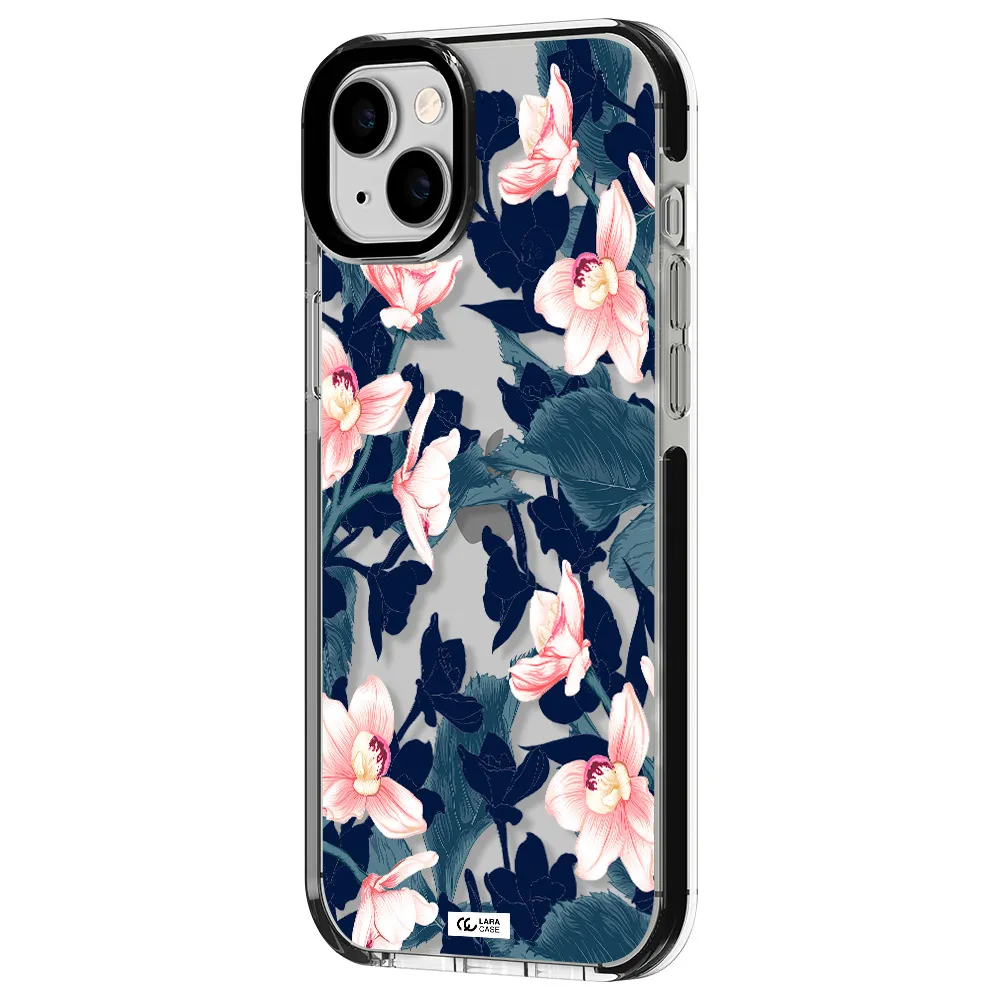 Orchid Apple iPhone 14 plus impact black border Case