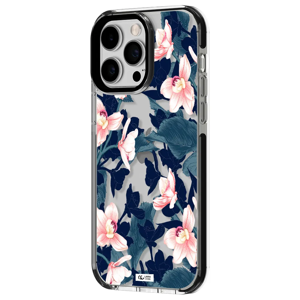 Orchid Apple iPhone 14 pro max impact black border Case