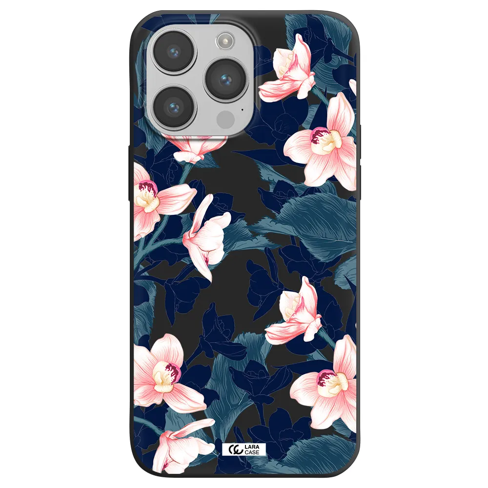 Orchid Apple iPhone 14 pro max Silicone black Case