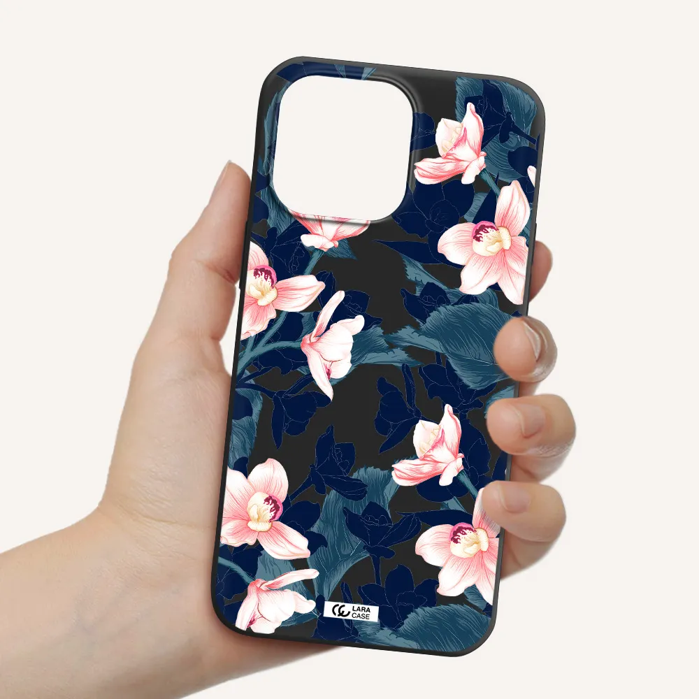 Orchid Apple iPhone 14 pro max Silicone black Case