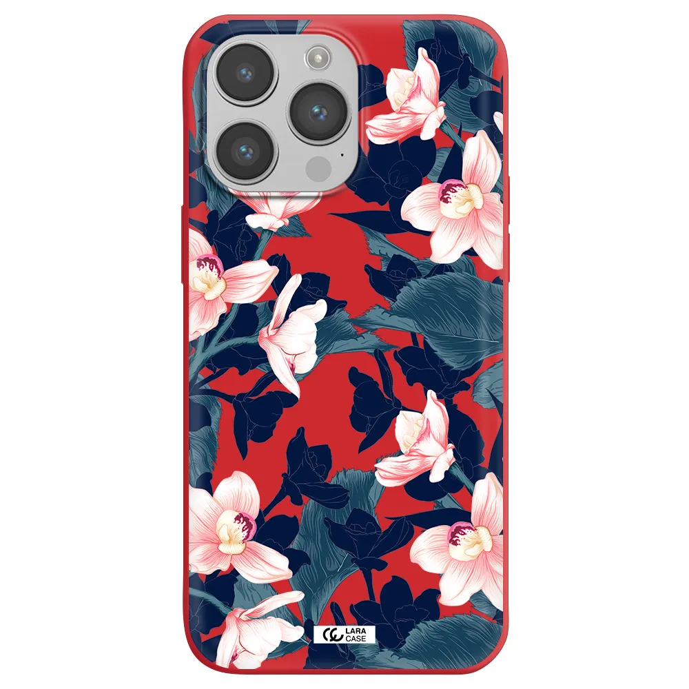 Orchid Apple iPhone 14 pro Silicone Imperial Red Case