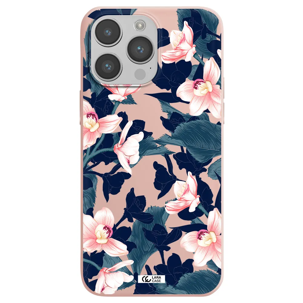 Orchid Apple iPhone 14 pro Silicone pastel pink Case