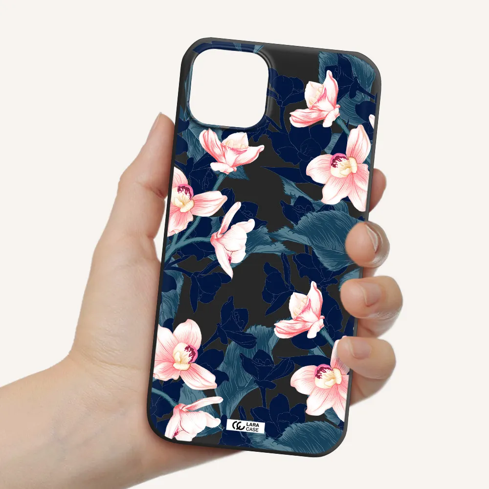 Orchid Apple iPhone 14 Silicone black Case