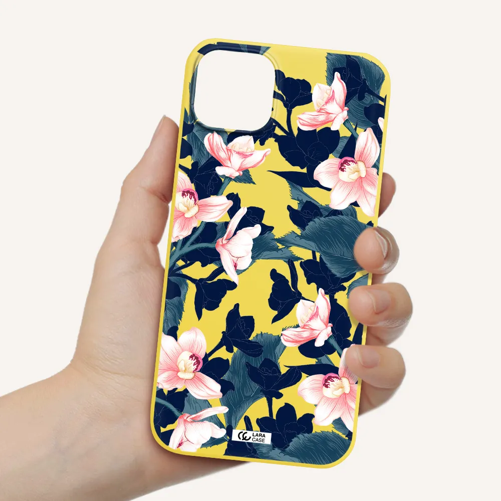 Orchid Apple iPhone 14 Silicone canary yellow Case