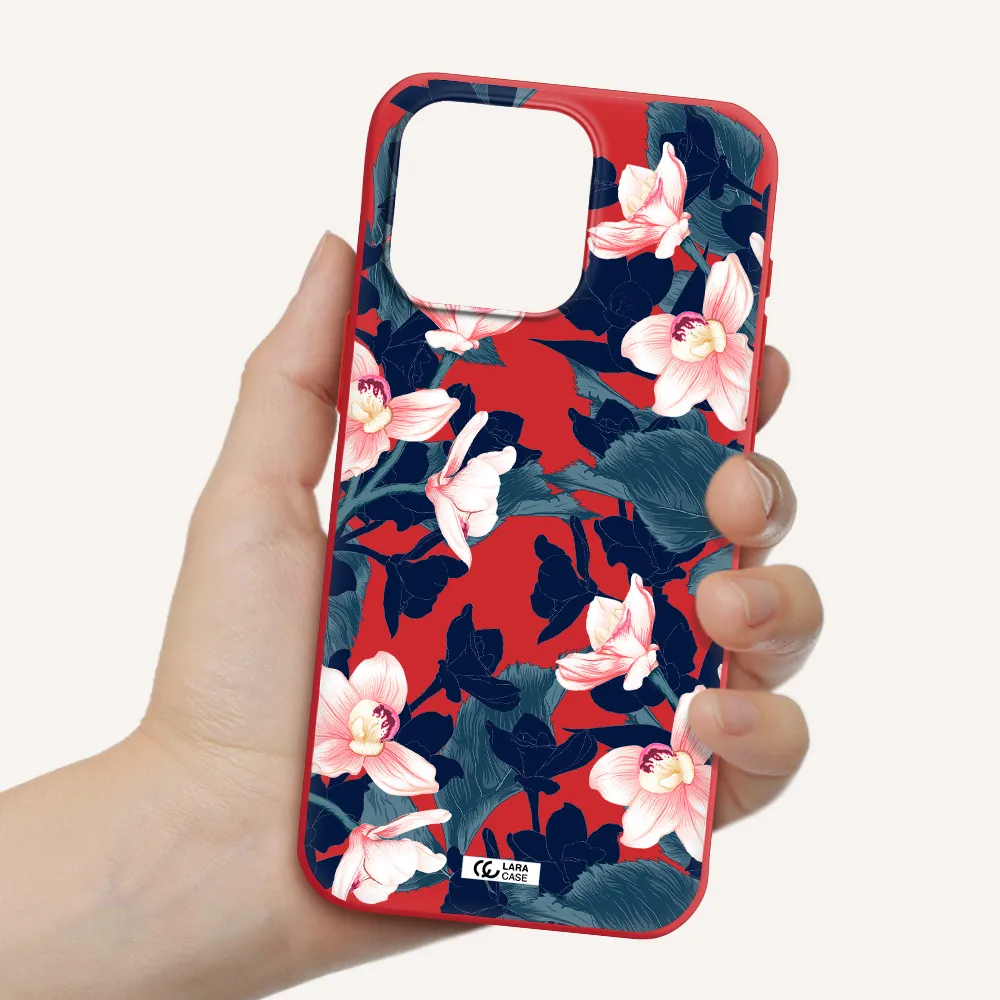 Orchid Apple Iphone 15 Pro Max Silicone Imperial Red Case