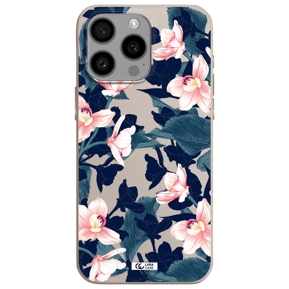 Orchid Apple Iphone 15 Pro max Silicone Stone Case