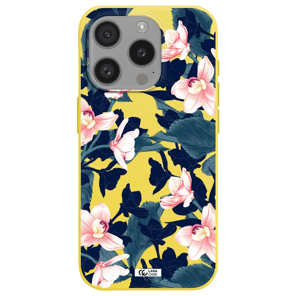 Orchid Apple Iphone 15 Pro Silicone Canary Yellow Case