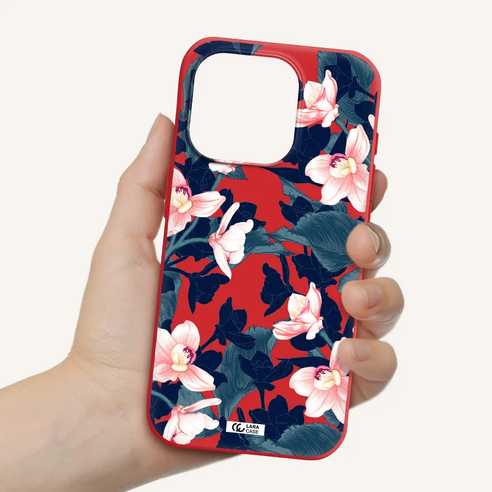 Orchid Apple Iphone 15 Pro Silicone Imperial Red Case