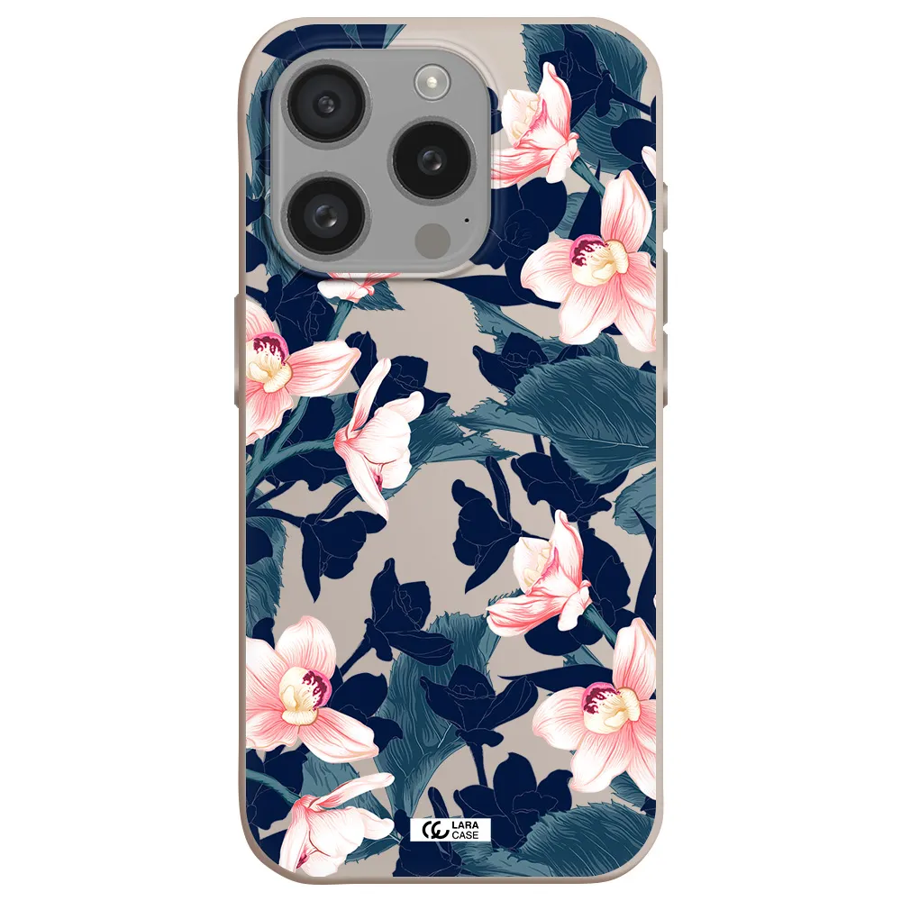 Orchid Apple Iphone 15 Pro Silicone Stone Case
