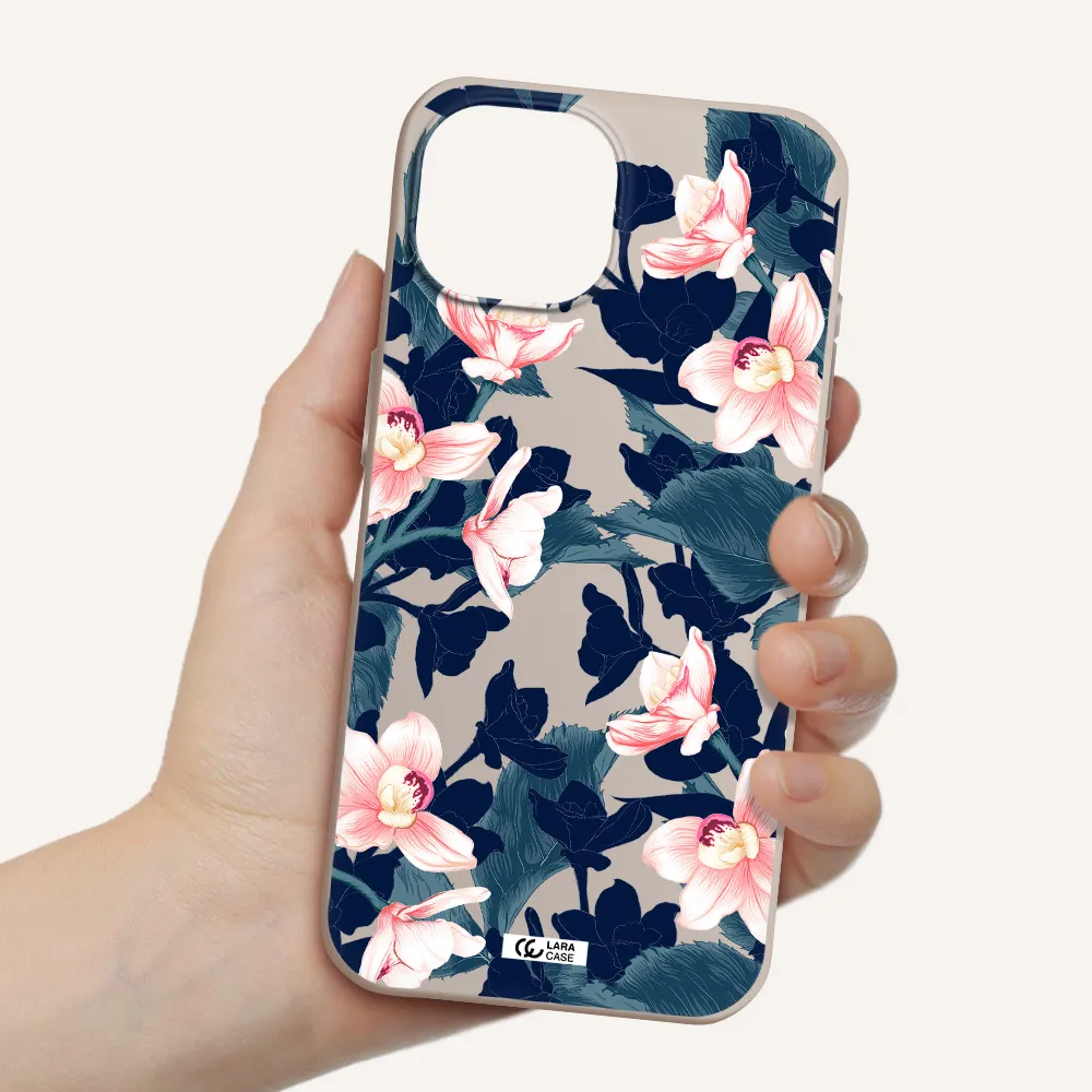 Orchid Apple iPhone 15 Silicone Stone Case