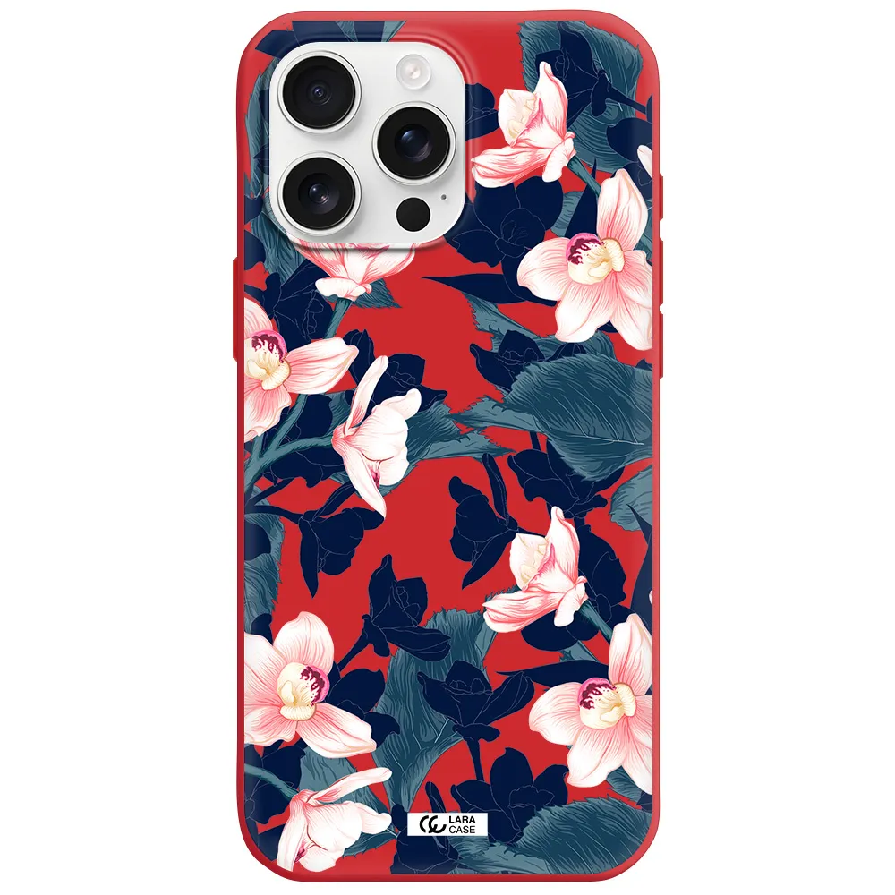 Orchid Apple Iphone 16 Pro Max Silicone Imperial Red Case
