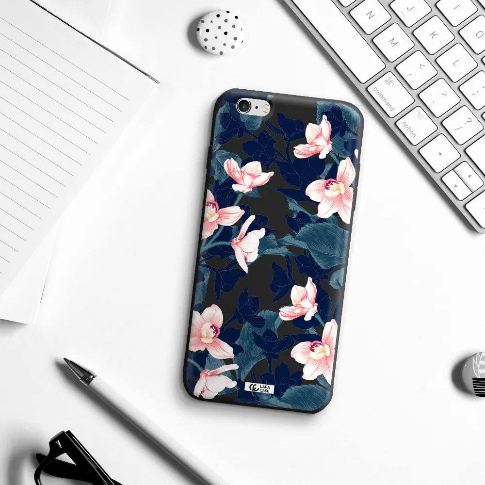 Orchid Apple iPhone 6 plus Silicone black Case