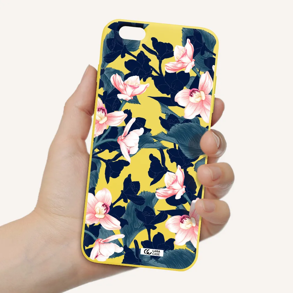 Orchid Apple iPhone 6 s plus Silicone canary yellow Case