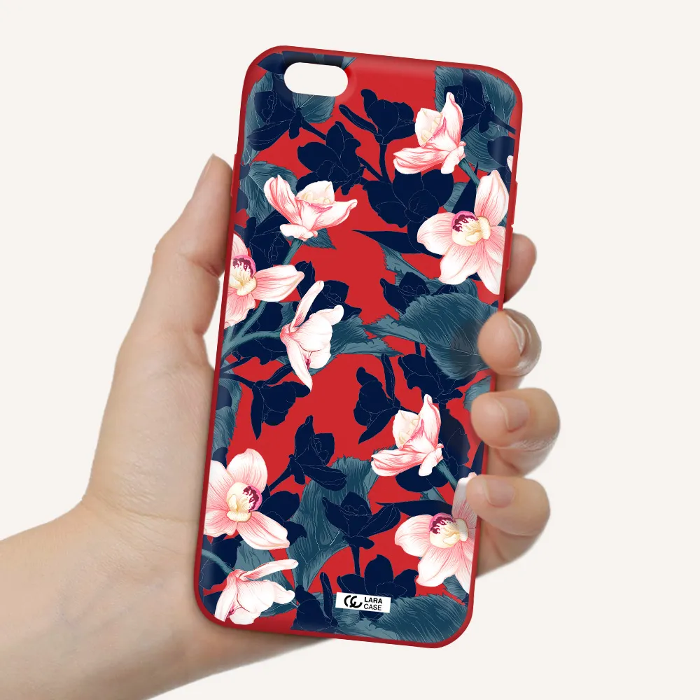Orchid Apple iPhone 6 s plus Silicone Imperial Red Case