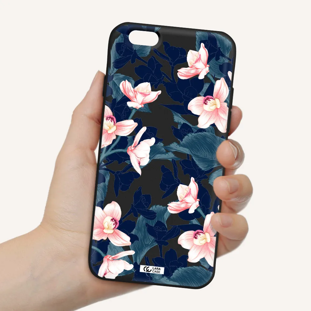 Orchid Apple iPhone 6 Silicone black Case