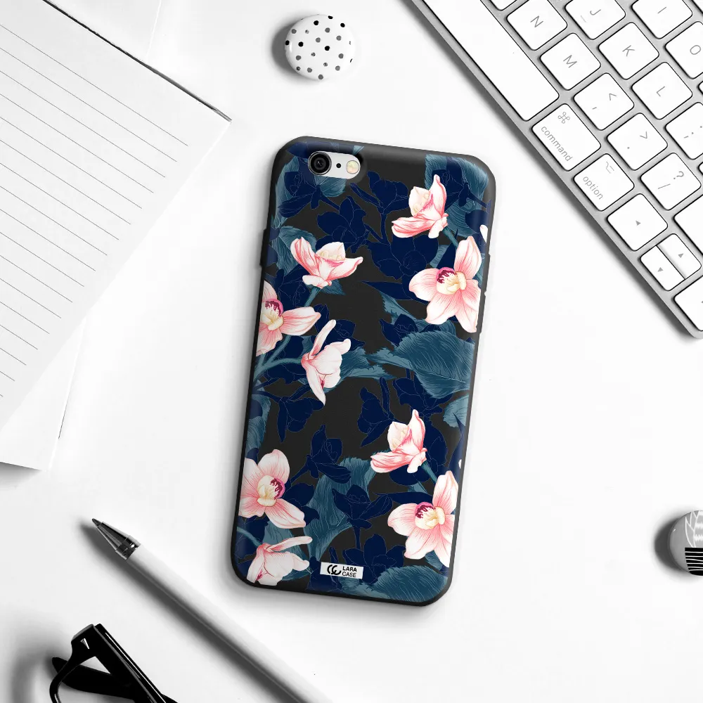 Orchid Apple iPhone 6 Silicone black Case