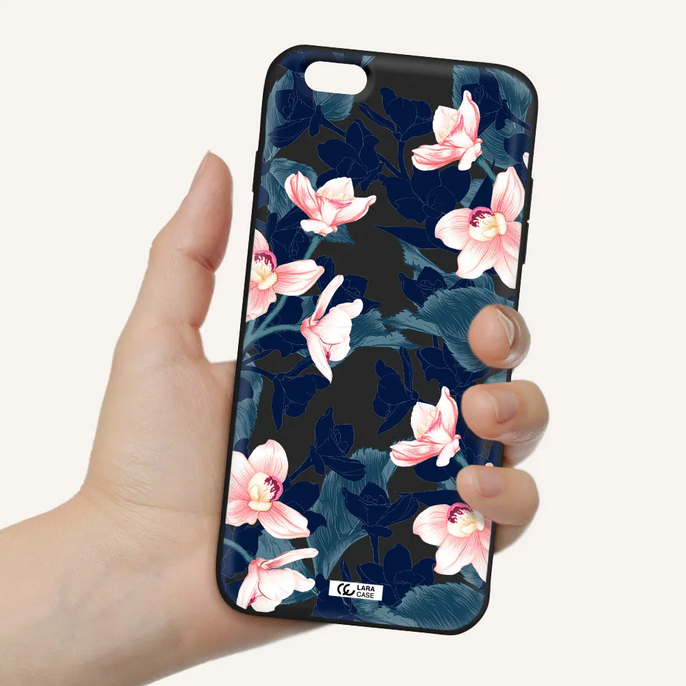Orchid Apple iPhone 6S Silicone black Case