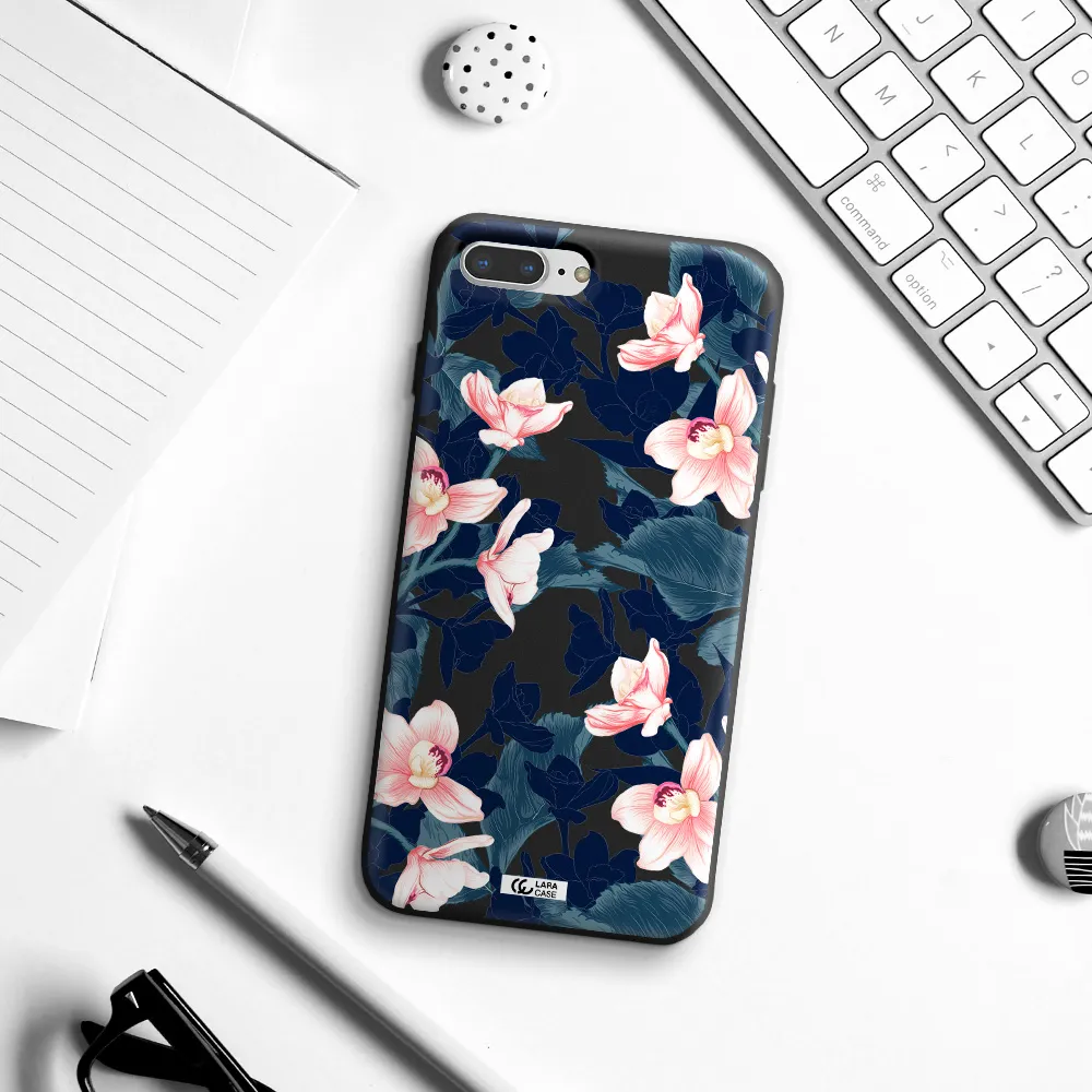 Orchid Apple iPhone 7 plus Silicone black Case