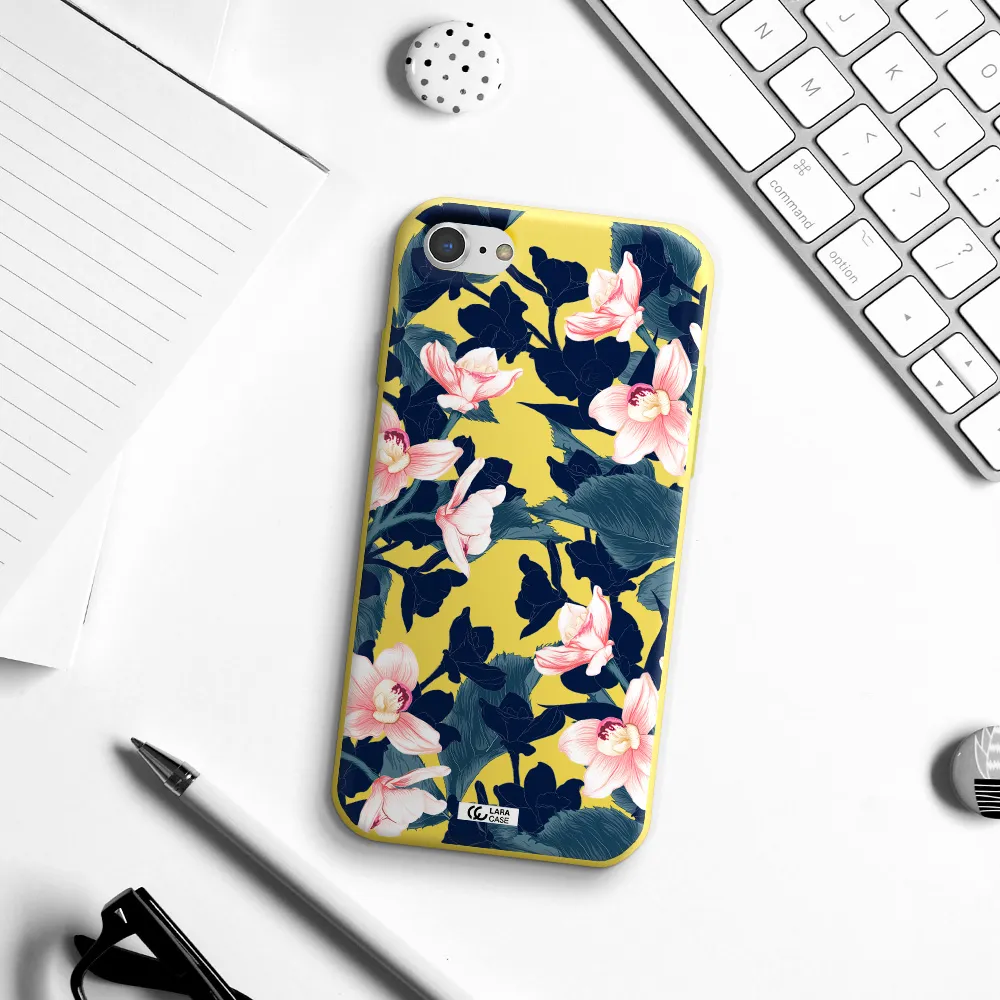 Orchid Apple iPhone 7 Silicone canary yellow Case