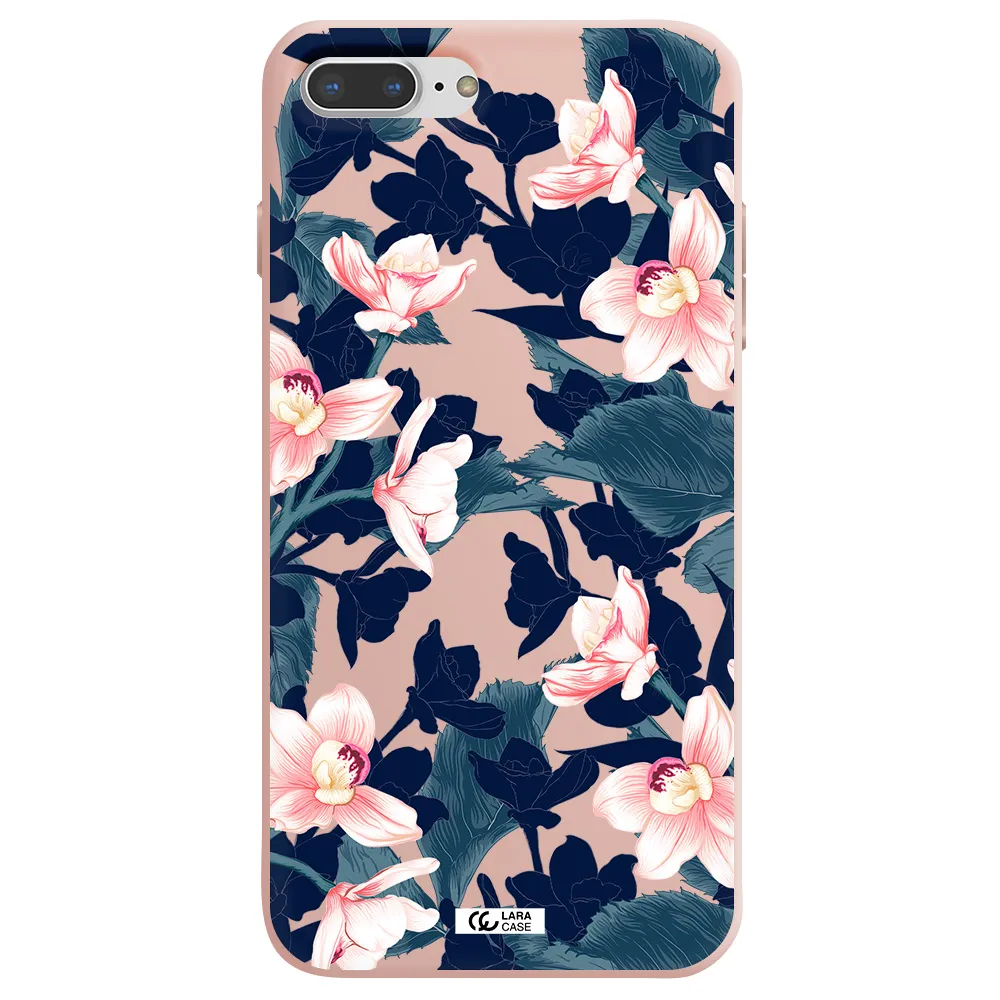 Orchid Apple iPhone 8 plus Silicone pastel pink Case