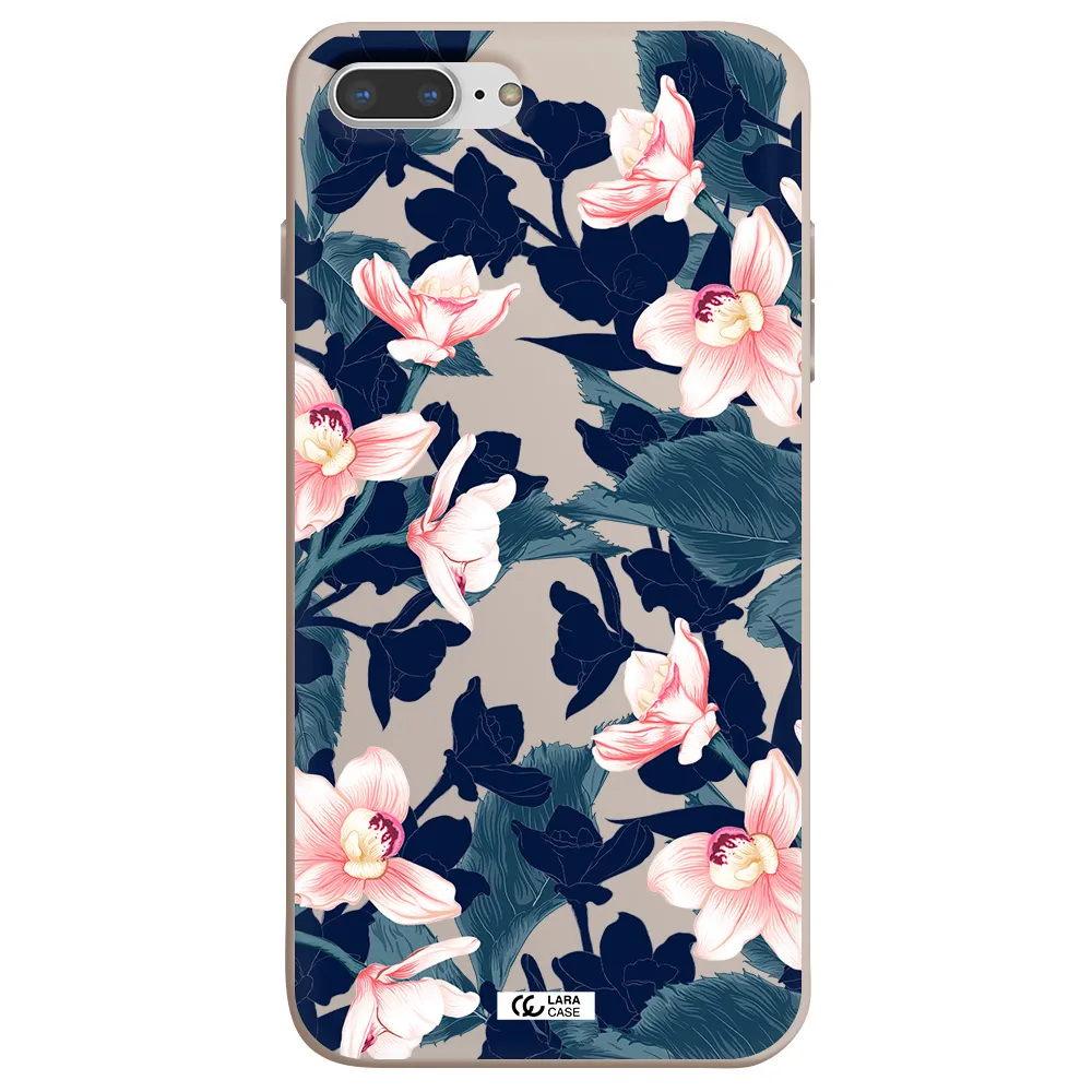 Orchid Apple iPhone 8 plus Silicone Stone Case