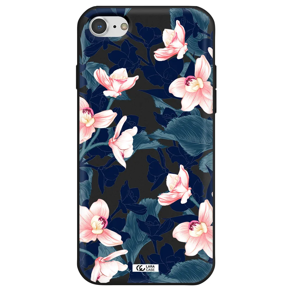 Orchid Apple iPhone 8 Silicone black Case