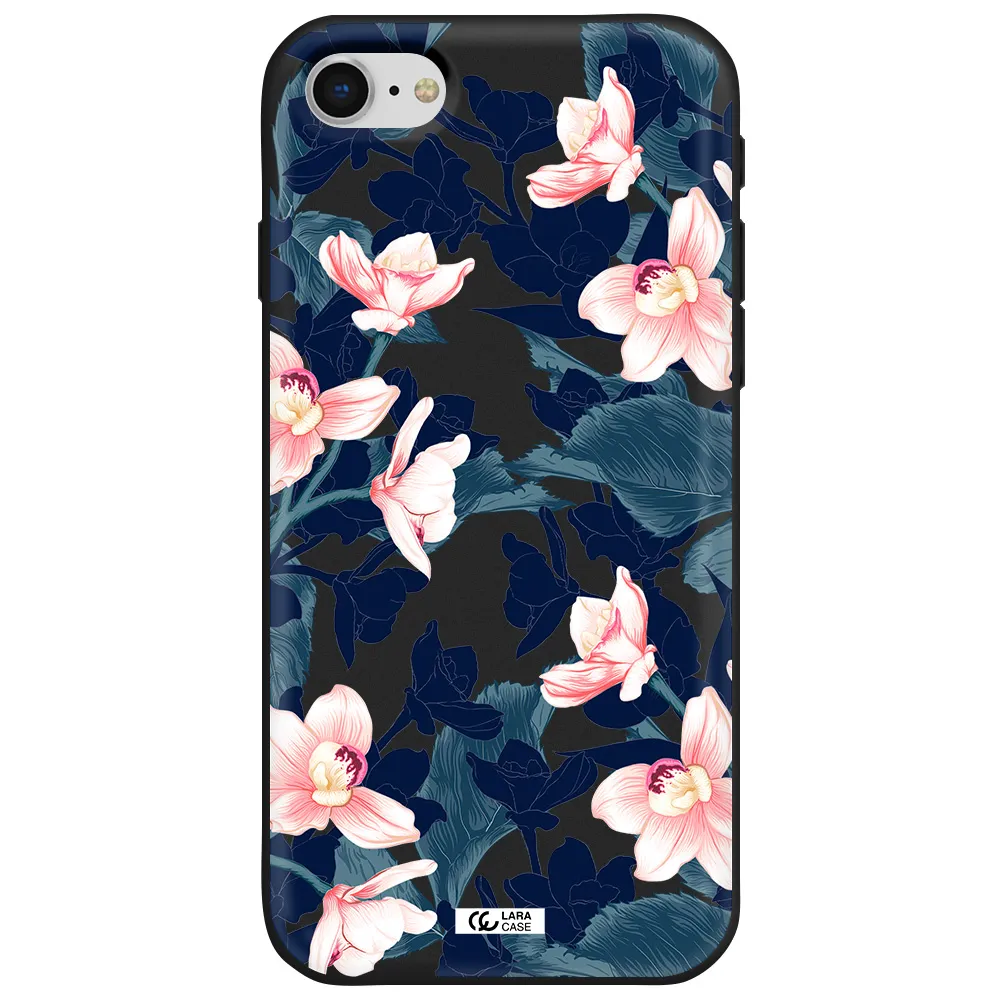 Orchid Apple iPhone se 2020 Silicone black Case